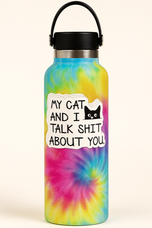 "MY CAT AND I TALK SHIT ABOUT YOU" STICKER